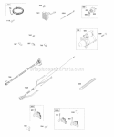 Electric Starter Alternator Ignition Wires Diagram and Parts List for 540477-0112-E1  Briggs and Stratton Engine